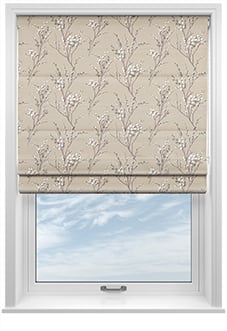 Laura Ashley Pussy Willow, Natural - Twist&Fit Roman Blind